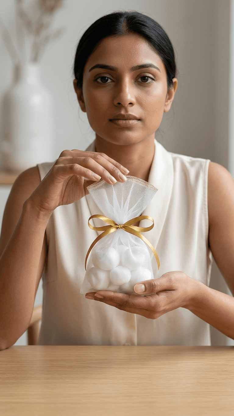 Saquinhos de Organza com Fio — detalhe 4